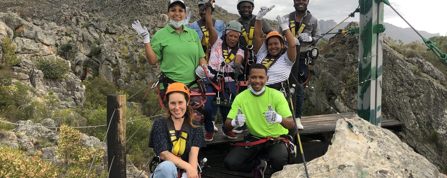 team building workaway end of year function zip lining Ceres Tulbagh 